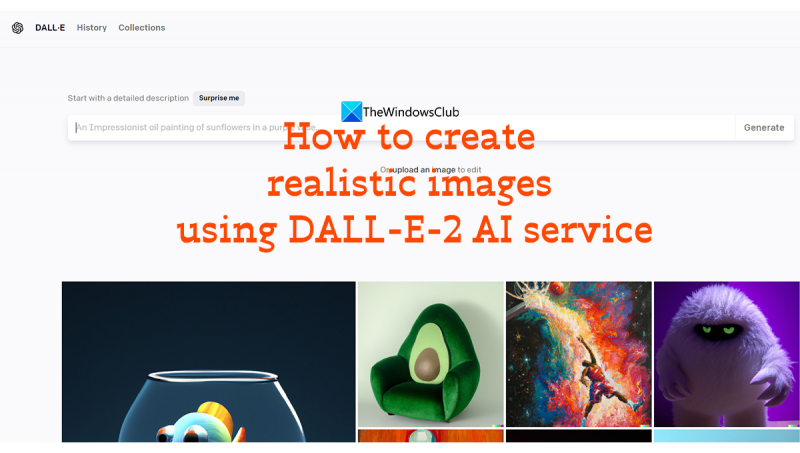 skabe realistiske billeder med DALL-E-2 AI service