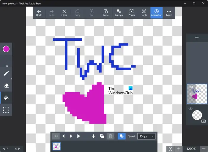 Paano lumikha ng pixel art sa Windows 11/10?
