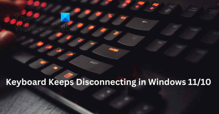 Klaviatuur katkestab ühenduse Windows 11/10 puhul [parandatud]