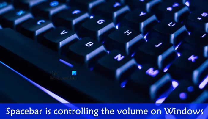 La barre d'espace contrôle le volume sous Windows 11/10