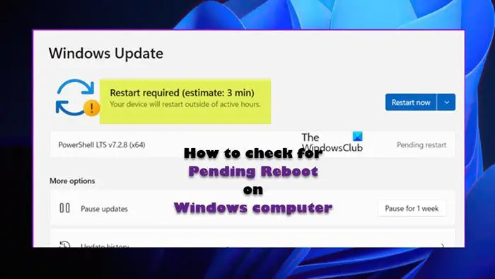 Windowsコンピューターで保留中の再起動を確認する方法