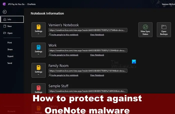 كيفية الحماية من برامج OneNote الضارة