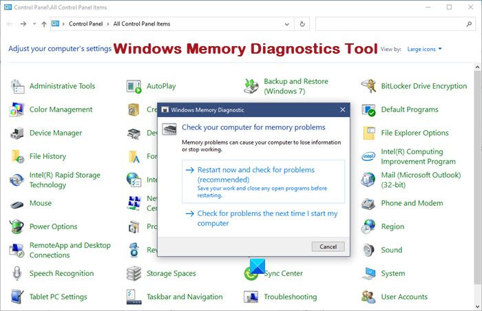 Nástroj pro diagnostiku paměti systému Windows