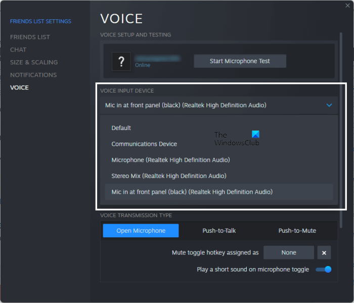 Seadistage oma mikrofon Steamis