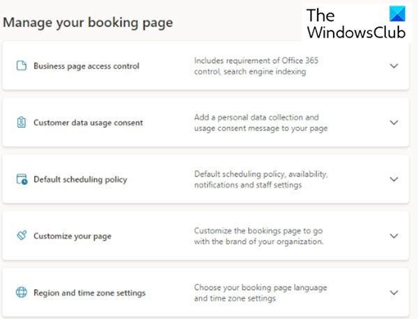 Microsoft Bookings 페이지를 설정하고 게시하는 방법