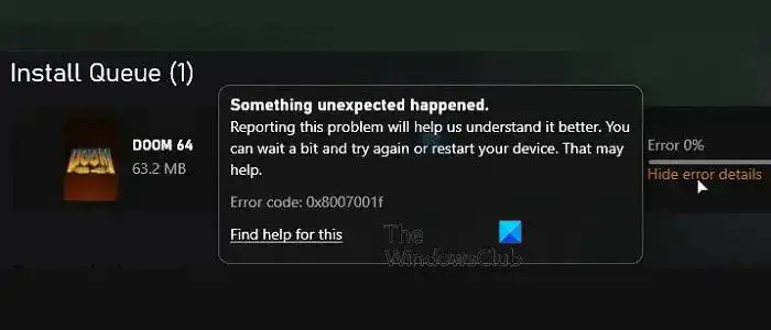 Correction du code d'erreur 0x8007001F sur Windows 11