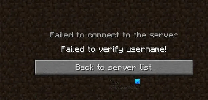 Kan gebruikersnaam niet verifiëren in Minecraft