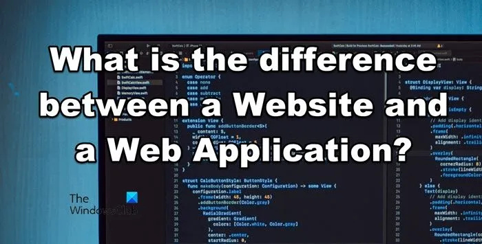 Jaký je rozdíl mezi webovou stránkou a webovou aplikací?