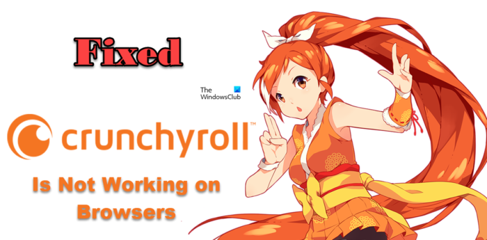 Crunchyroll nedarbojas pārlūkprogrammās