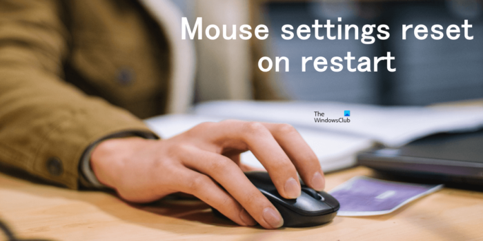 Nastavení myši nebo vlastnosti resetovány při restartu [Opraveno]