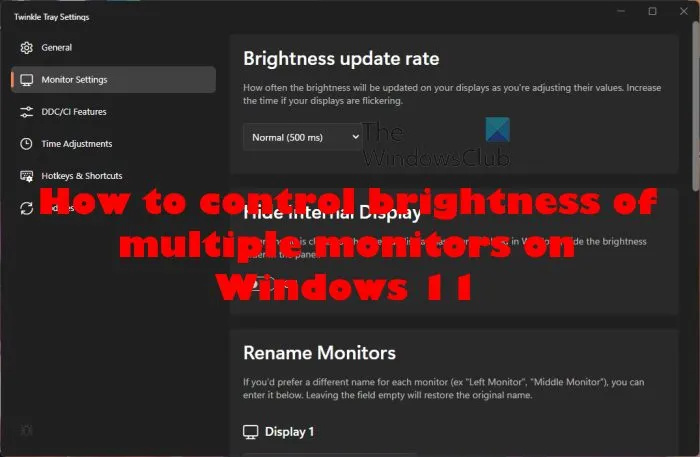 Cómo controlar el brillo de varios monitores en Windows 11