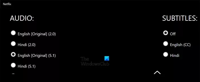   నెట్‌ఫ్లిక్స్ ఉపశీర్షికలు Windows 11ని ఆఫ్ చేస్తాయి