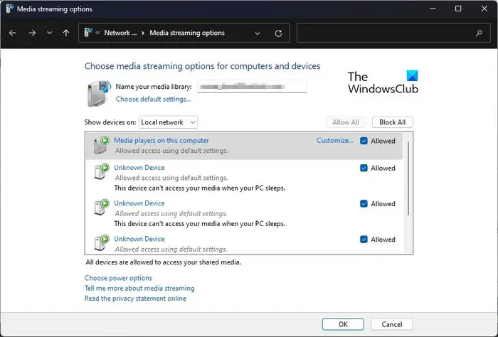   Comment autoriser, bloquer ou supprimer un périphérique DLNA dans Windows 11