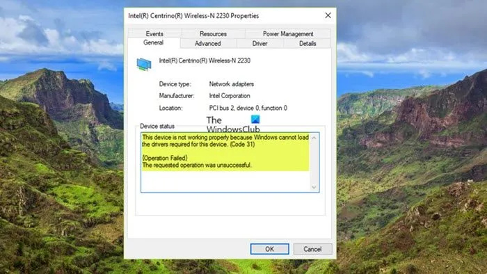 Herstel netwerkadaptercodefout 31 in Windows 11/10