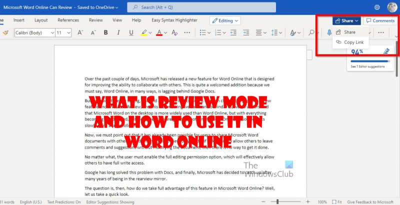 Partager Microsoft Word