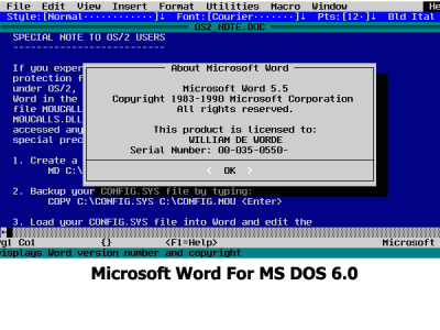 01-Word-55-MS-DOS-6 jaoks