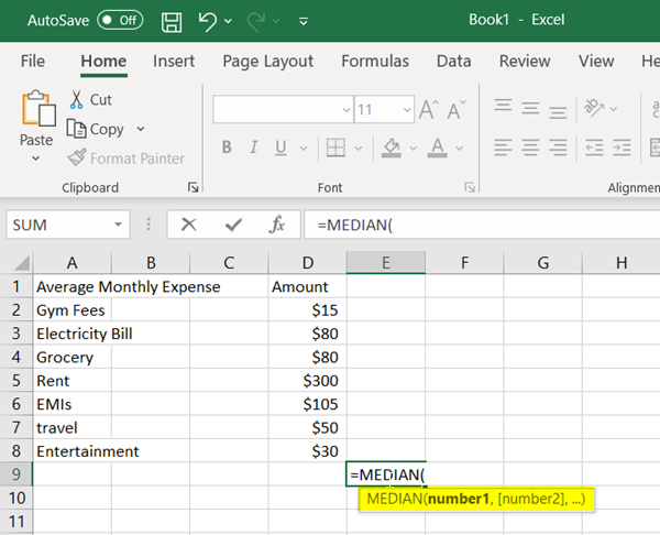 Excelで中央値を計算する方法