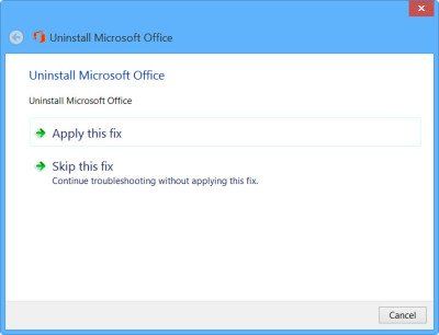 Noņemiet Microsoft Office 2013
