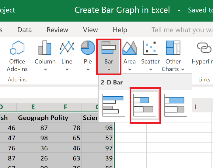 Kā programmā Excel izveidot joslu diagrammu vai kolonnu diagrammu