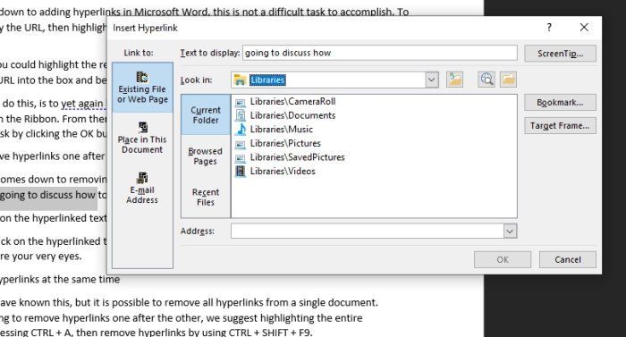 Jak přidat a odebrat hypertextové odkazy v Microsoft Office