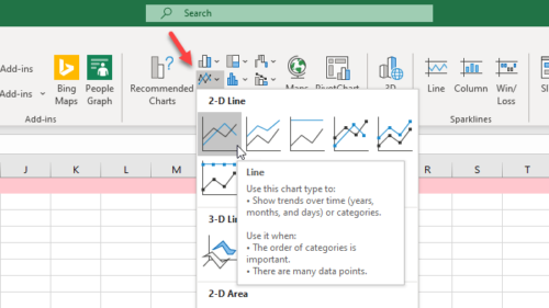 Jak vytvořit zakřivený spojnicový graf v aplikaci Excel