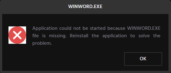 Herstel WINWORD.EXE-fouten in Office-toepassingen op Windows 10