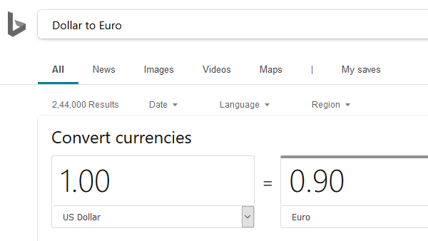 Dollar à Euro