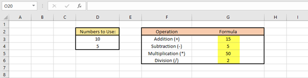 Izračunajte ali vstavite formulo v MS Excel