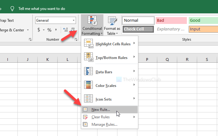 Как применить цвет в альтернативных строках или столбцах в Excel