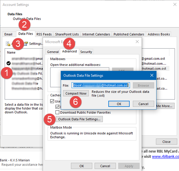 Kuidas tihendada ja vähendada postkasti suurust Microsoft Outlookis