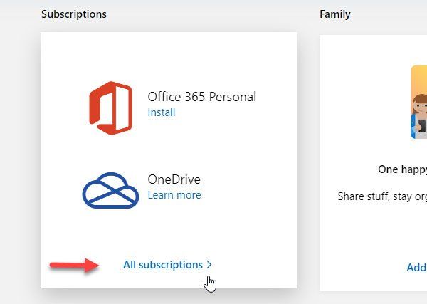 Office 365 -tilauksen peruuttaminen tai automaattisen uusimisen lopettaminen