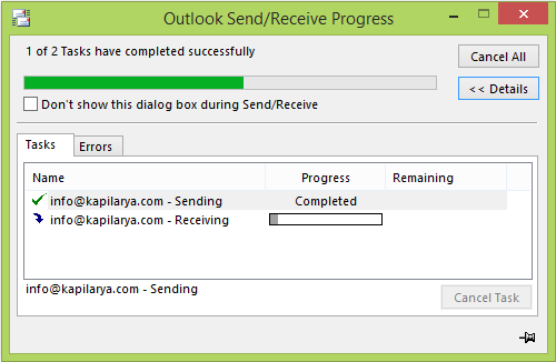 E-mail Outlook bloqué dans la boîte d
