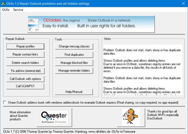 olfix popravak Outlook pst ost datoteke