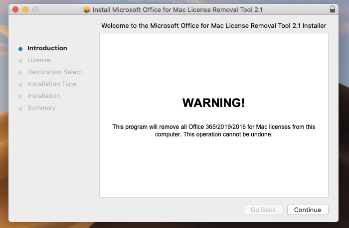 Jak odebrat licenci Office z Mac pomocí nástroje pro odebrání licence