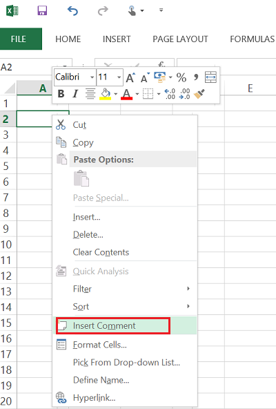 Excel のコメントに画像を挿入する方法