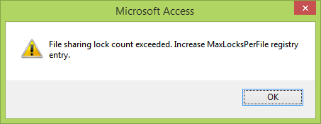Broj zaključavanja dijeljenja datoteka premašio je pogrešku u sustavu Windows 10