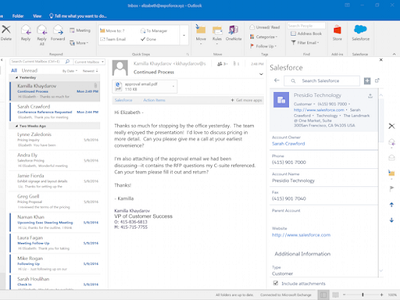 Kā instalēt Salesforce Lightning pievienojumprogrammu programmai Outlook