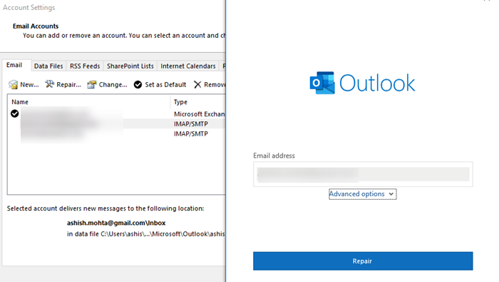 Outlook n'envoie pas d'e-mails sur Windows 10 - avec ou sans pièces jointes