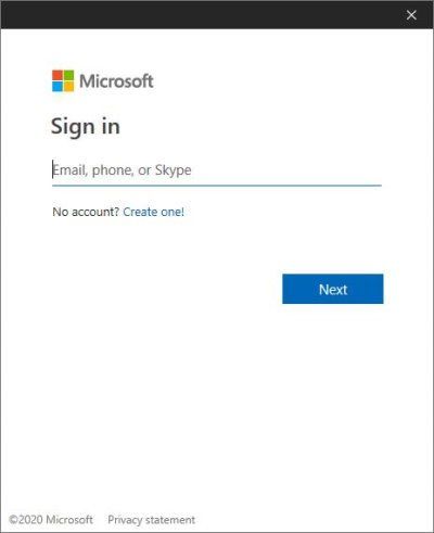 Prijava v Microsoftov račun