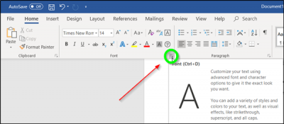 Oletusfontin muuttaminen Wordissa, Excelissä, PowerPoint for Windows 10: ssä