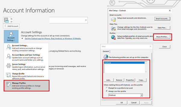 Forbindelse til Microsoft Exchange er ikke tilgængelig. Outlook skal være online eller tilsluttet for at udføre denne handling