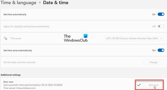 Sinhronizacija datuma in časa na računalniku z operacijskim sistemom Windows