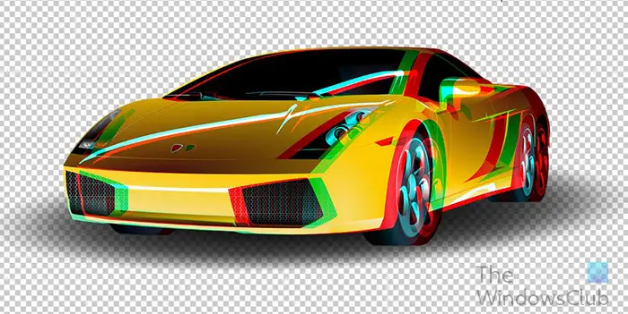   Како направити 3Д ретро ефекат у Пхотосхопу - финална слика аутомобила