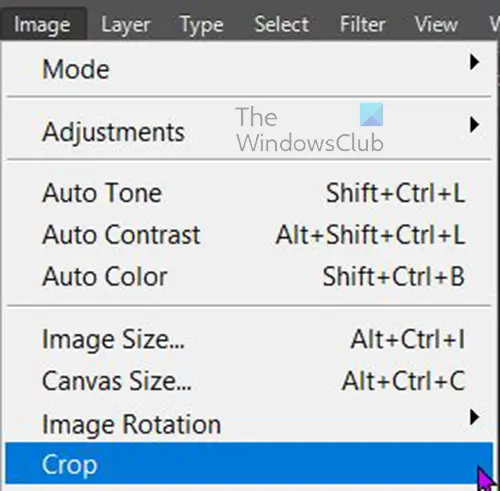   Bagaimana untuk mencipta kesan Retro 3D dalam Photoshop - Crop top menu