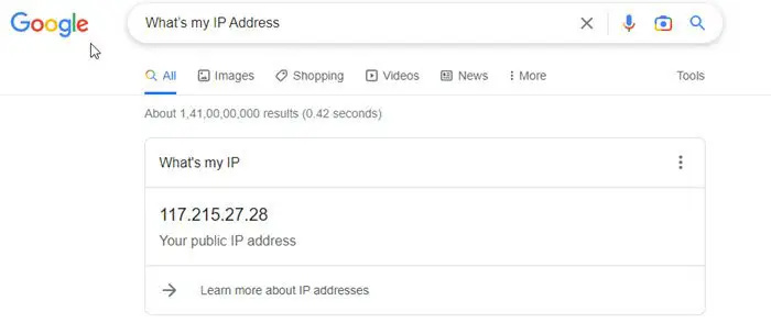   Wie lautet meine IP-Adresse?
