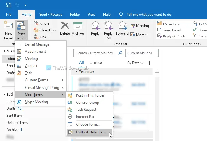   Emplacement du fichier Outlook PST, comment y accéder et le créer