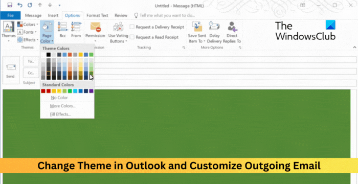Comment changer de thème dans Outlook et personnaliser les e-mails sortants