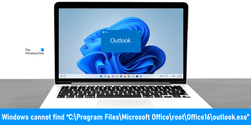 Windows tidak dapat mencari Outlook.exe