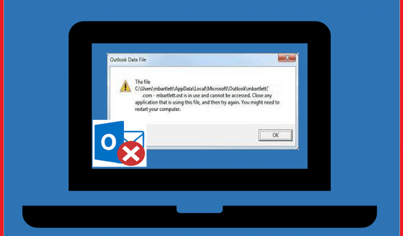 Soubor username.ost aplikace Outlook se používá a není dostupný