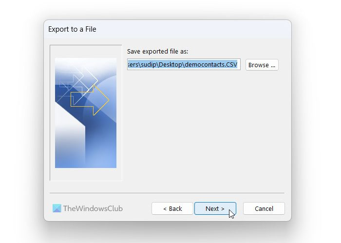 Hur man exporterar kontakter från Outlook